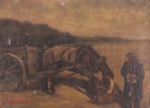 Pieter Haan - Olieverf op board, Lot van drie landschappen kopen? Bied vanaf 1!