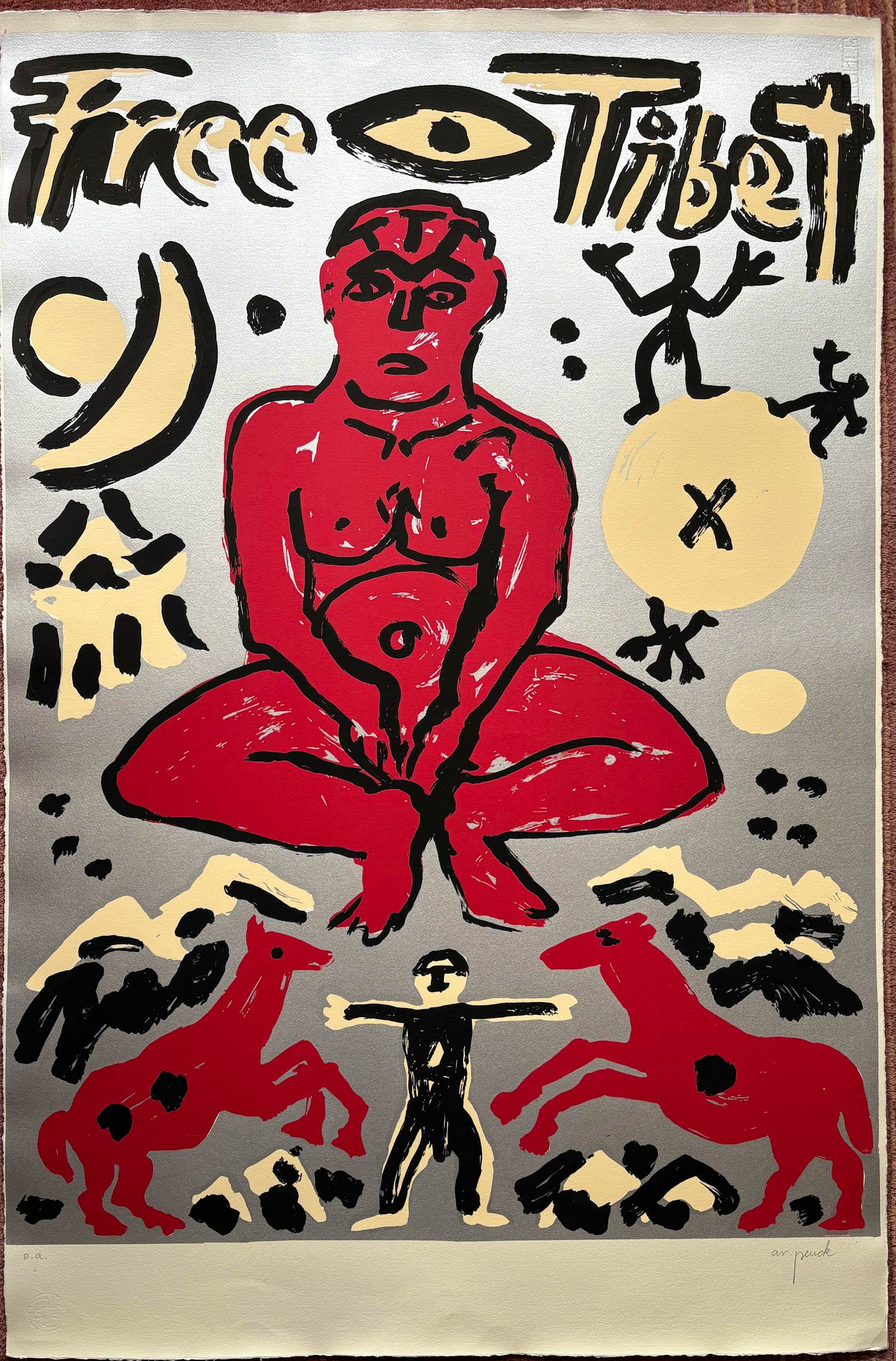 A.R. Penck - FREE TIBET kopen? Bied vanaf 900!