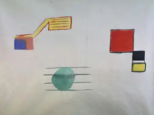 Andre van der Vossen - Bomenrij - expressionistisch kleurrijk werk kopen? Bied vanaf 195!