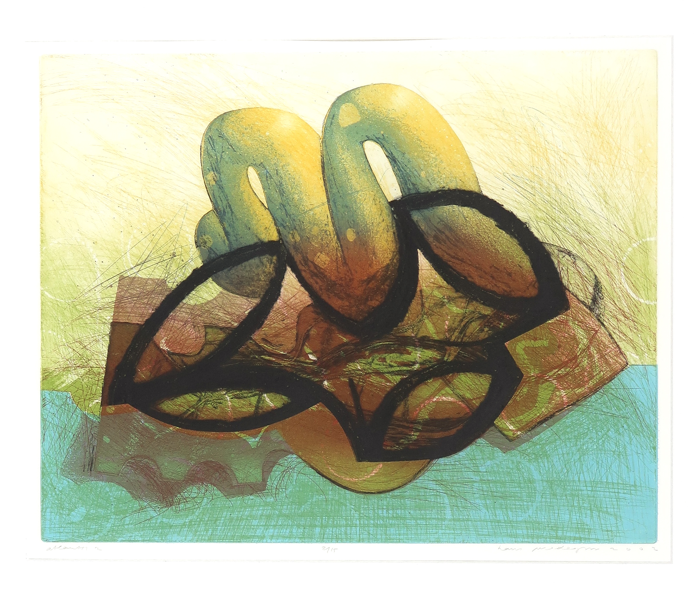 Hans Vredegoor - Ets, Atlantis 2 - Ingelijst kopen? Bied vanaf 1!