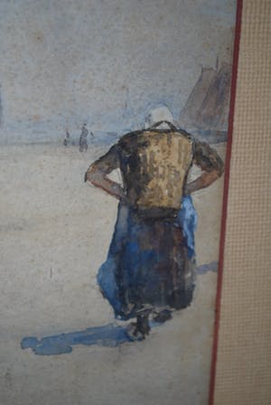 George Hitchcock - aquarel Egmond aan zee kopen? Bied vanaf 350!