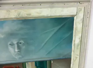 Hans Peter Nagtegaal - Olieverf op doek, Rolgordijn (Trompe-l'oeil) - Ingelijst kopen? Bied vanaf 150!