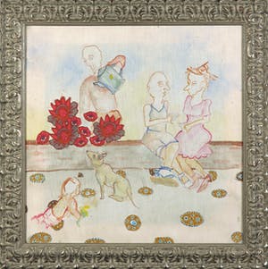 Lisette Huijsmans - Gemengde techniek op doek, Zonder titel - Ingelijst kopen? Bied vanaf 50!