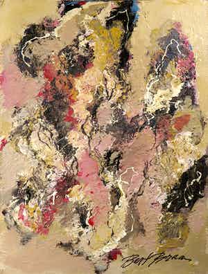 Bert Braam - Acryl op doek, Zonder titel verkocht voor € 80!