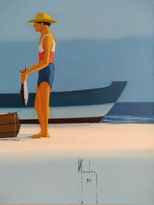 Niet of onleesbaar gesigneerd - H. Mendez- 'Catch of the day', olieverf kopen? Bied vanaf 1!