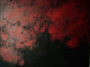 Niet of onleesbaar gesigneerd - Fascinerende Gouache "Rode Lucht boven lage Horizon" gesigneerd 1992 kopen? Bied vanaf 10!