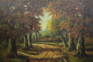 Hero Hette Ros - olieverf op doek - herfstlandschap kopen? Bied vanaf 75!