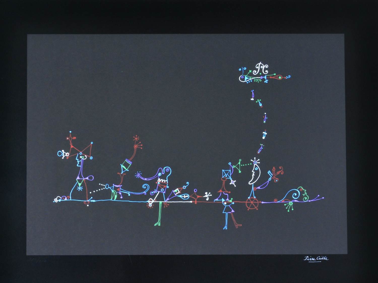 Pierre Caille - Zeefdruk - Gesigneerd - 54x42 cm - 1977 kopen? Bied vanaf 50!