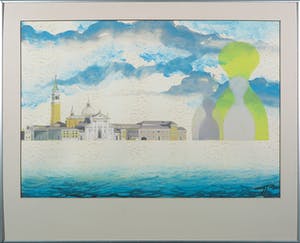 Adrian de Gijzel - Gouache, San Giorgio- Ingelijst kopen? Bied vanaf 1!