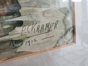 Piet Kramer - Polderlandschap met wilgen en water kopen? Bied vanaf 125!