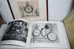 Herman Berserik - Ets - klokje op 5 voor 12 - 1964 -- plus 2 boeken: schilderijen en grafiek kopen? Bied vanaf 60!