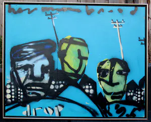 Herman Brood - Acrylverf op doek: Drop + certificaat Herman Brood Museum kopen? Bied vanaf 4750!