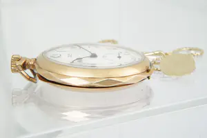 15  - Vroeg 20e Eeuws 14Krt roségouden Vestzak horloge Union  met 14 Krt ketting kopen? Bied vanaf 360!