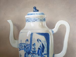 Jan Teunissen - Chinees Kraak`klapmuts' kommetje en Kangxi lijzen theepot kopen? Bied vanaf 350!