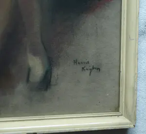 Harrie Kuyten - Ingelijste pastelkrijttekening , Meisje kopen? Bied vanaf 20!