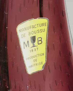 Verreries de Boussu - Vaas in glas met luchtbellen patroon kopen? Bied vanaf 20!