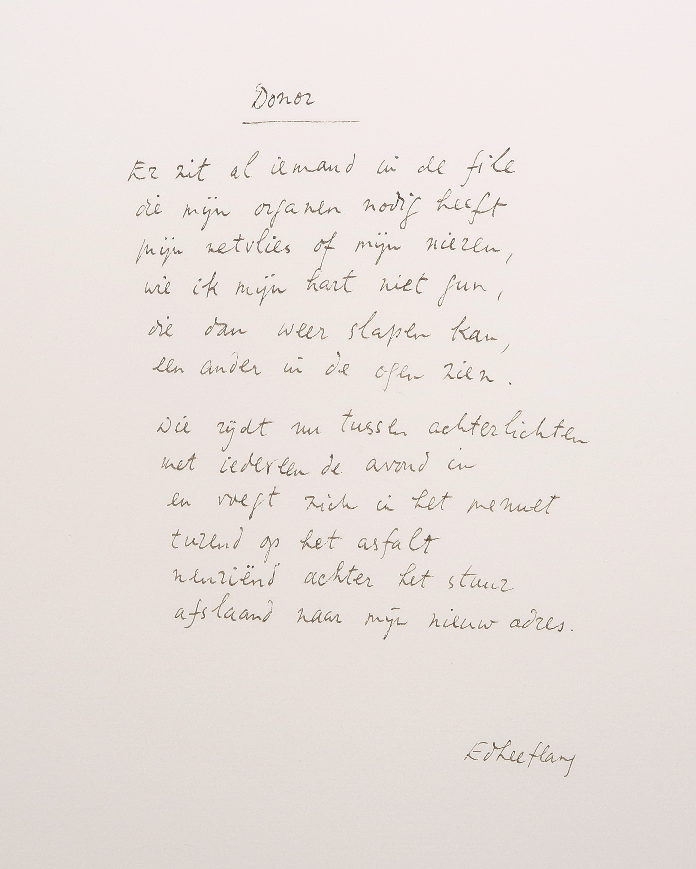 Vincent van Ojen - Grafiek Nu & Poëzie - Houtsnede + Gedicht van Ed Leeflang kopen? Bied vanaf 50!