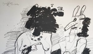 Anton Martineau - dynamiek tussen man en vrouw - 70x100cm kopen? Bied vanaf 250!