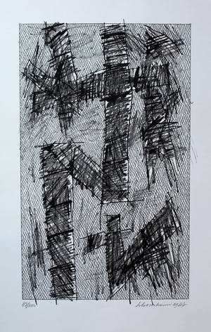 Jan Schoonhoven - litho: Formatie - 1987 kopen? Bied vanaf 320!