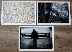 Jan Wolkers - Zeefdruk: Winterbeelden III + 2 foto's - 1995) verkocht voor € 250!