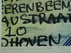 Har Sanders - Ingelijste zeefdruk, Een vreemde postzegel – 1979 – Lijst, 51 x 71 cm kopen? Bied vanaf 40!