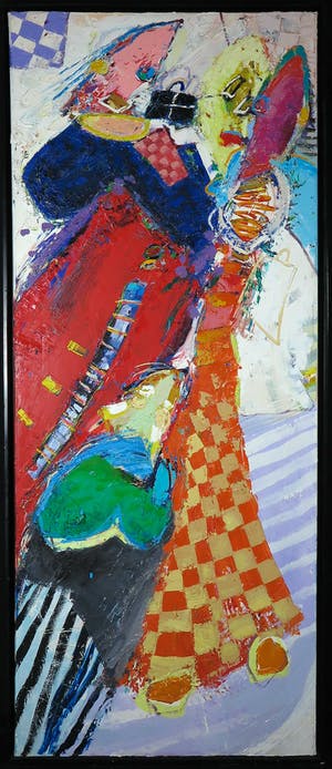 Martin van Dijk - Olieverf en acryl op doek, Naar Sao Jorge - Ingelijst (Zeer Groot) kopen? Bied vanaf 450!