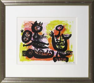 Anton Rooskens - Litho, Compositie met wezens - Ingelijst kopen? Bied vanaf 150!