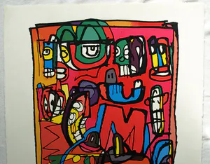 George Heidweiller - Zeefdruk op geschept papier , Twisted Reminder – 1997 – Pop-Art kopen? Bied vanaf 1!