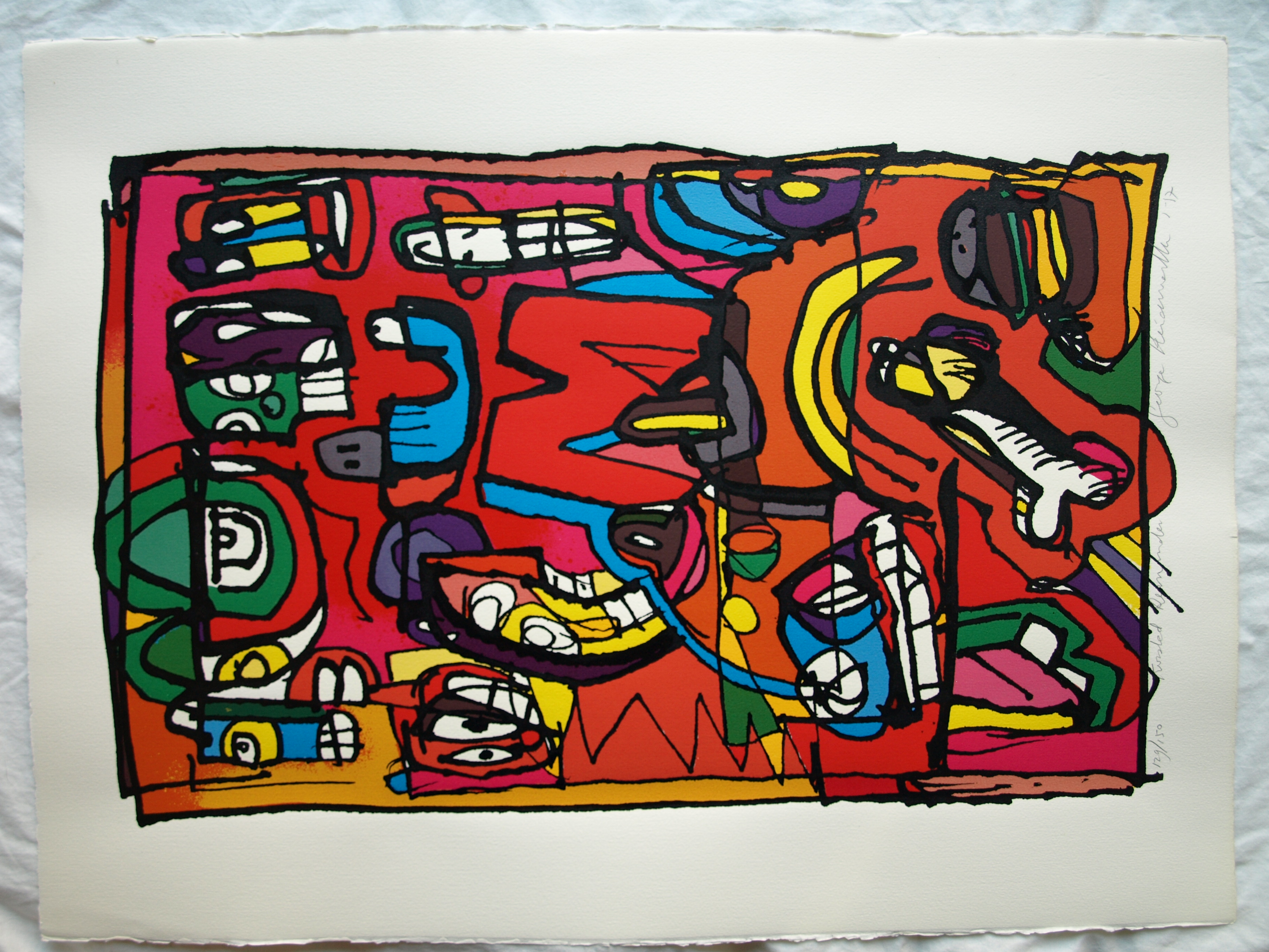 George Heidweiller - Zeefdruk op geschept papier , Twisted Reminder – gesigneerd – 1997 kopen? Bied vanaf 1!