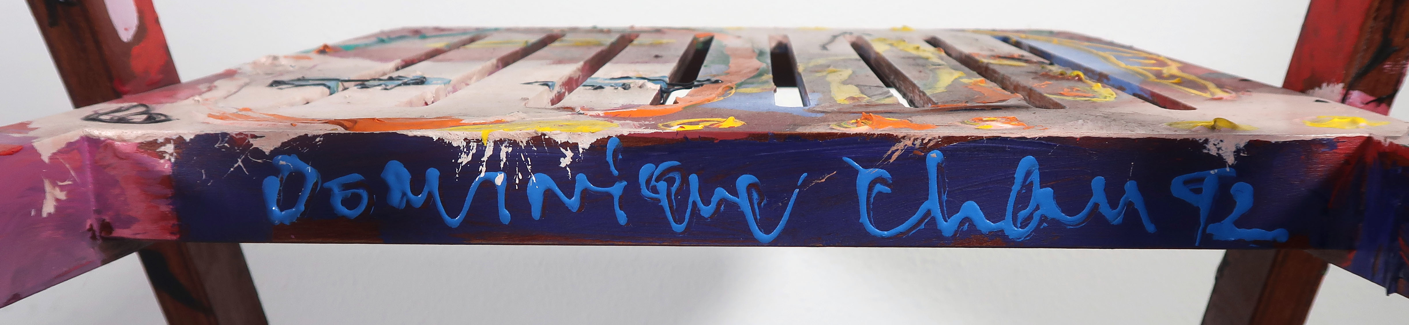 Dominique Chan - Acryl op hout, Stoel kopen? Bied vanaf 1!