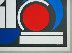 Auguste Herbin - Une - 1954 - Sjabloon in gouachekleuren - Gesigneerd en gedateerd - Atelier Renson kopen? Bied vanaf 400!