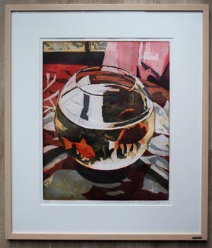 Marcel Schellekens - Marcel Schellekens - kleurenets: Vissenkom - 1997(nette lijst) kopen? Bied vanaf 150!