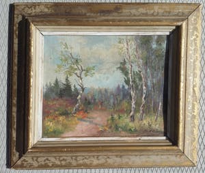 Niet of onleesbaar gesigneerd - Kleurrijk bosgezicht. kopen? Bied vanaf 10!