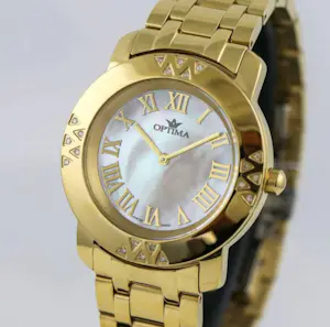 Optima - Swiss Diamond dames horloge - OSL404-GG-D-7 - SI kwaliteit - 0,11 ct kopen? Bied vanaf 220!