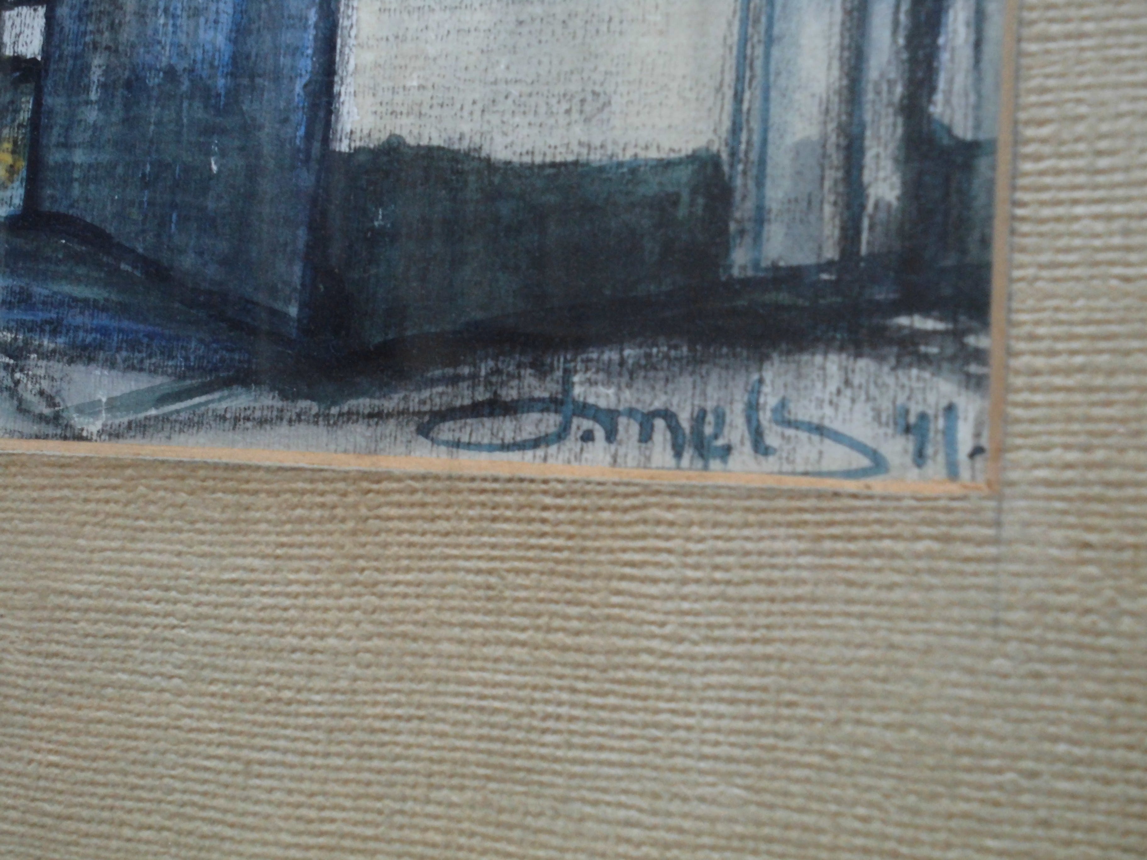 Jacques Mels - Aquarel - Straatje kopen? Bied vanaf 40!