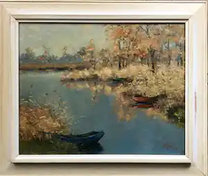 Wim van den Anker - Marspolder Lienden Betuwe - Olieverf verkauft für € 70!