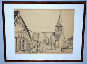 Hein Kray - Diever - ingelijste tekening kaufen? Bieten Sie von 60!