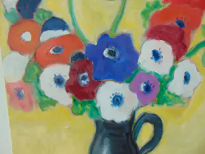 Keimpe Kootstra - Anemonen in zwarte vaas. kopen? Bied vanaf 275!