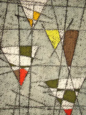 Jean Leppien - Trois cales suspendus - 1955 - Houtsnede met handkleuring - Handgesigneerd kopen? Bied vanaf 250!