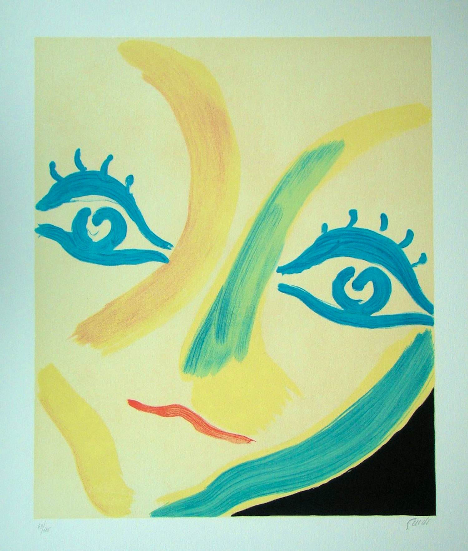 Virgilio Guidi - Volto - 1982 - Originele lithografie, handgesigneerd kopen? Bied vanaf 140!