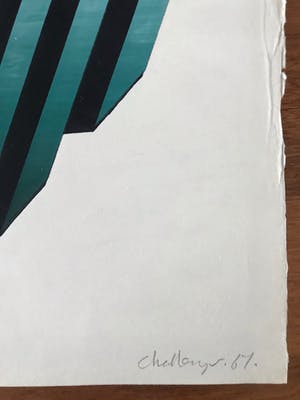 Michael Challenger - Op-Art! - Zeefdruk - Candyfloor Island - 1967 - Gesigneerd kopen? Bied vanaf 55!