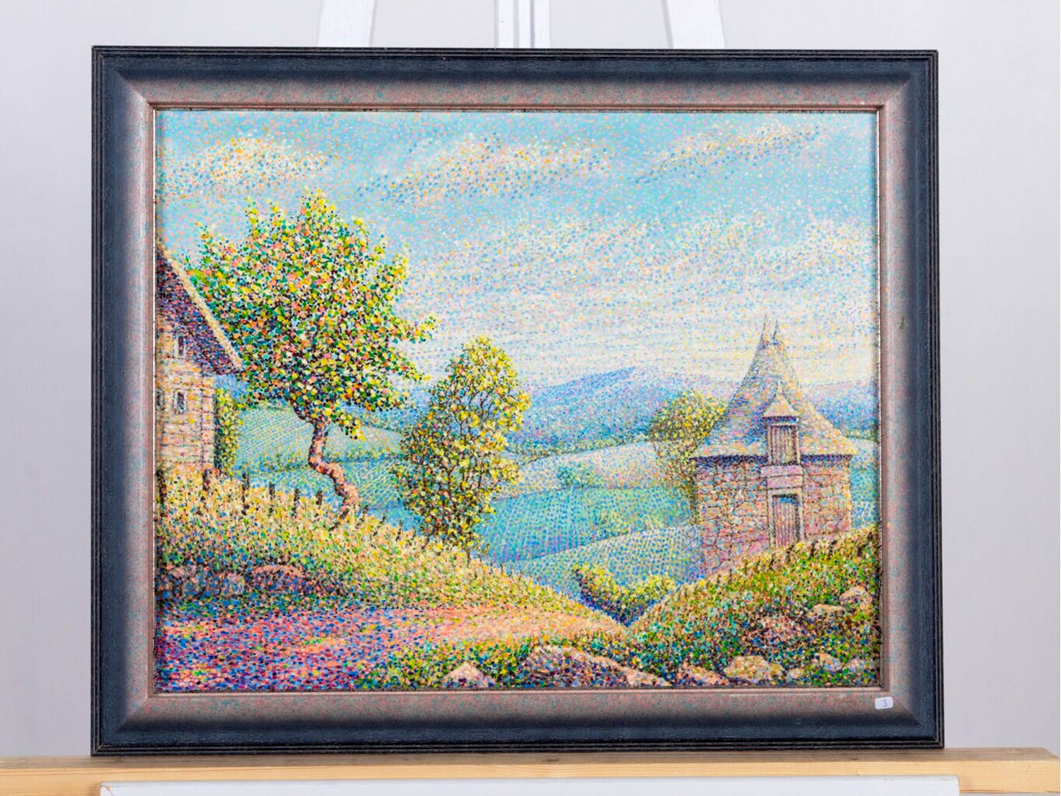 Niet of onleesbaar gesigneerd - Pointilistisch Landschap - J.C. van der Does kopen? Bied vanaf 1!