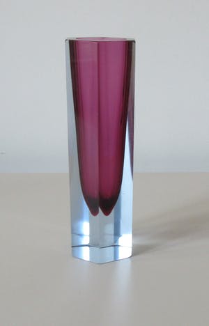 Flavio Poli - Zeshoekige Sommerso glazen vaasje - Vetri Seguso Murano kopen? Bied vanaf 1!