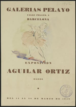 Ramon Aguilar Ortiz - Aquarel, Twee tentoonstellingsaffiches kopen? Bied vanaf 20!