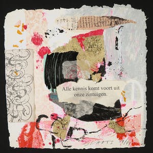 Miriam Slaats - Map met drie zeefdrukken, Alle kennis komt voort uit onze zintuigen kopen? Bied vanaf 40!