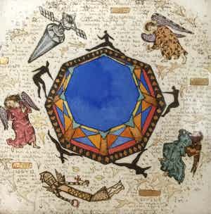 Gea Karhof - In de wolken - ets met bladgoud en reliëfdruk - E.A.-exemplaar verkocht voor € 90!