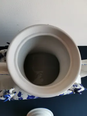 Niet of onleesbaar gesigneerd - Fraaie gedecoreerde Chinese koffiepot in blauw en wit keramiek kopen? Bied vanaf 1!