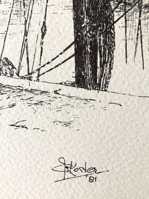 Koster Kees - Kees Koster - Zierikzee "Zuidhavenpoort", Tekening kopen? Bied vanaf 50!