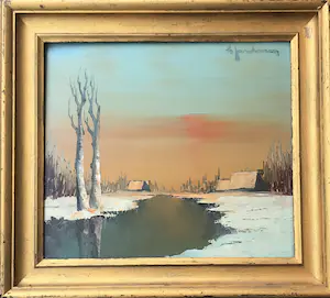 Leo Jordaens - Winterlandschap kopen? Bied vanaf 65!