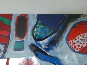 Corneille - Grote zeefdruk - Cobra abstractie - prachtig ingelijst kopen? Bied vanaf 450!